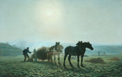 एक क्षेत्र में घोड़े, 1873 द्वारा जूल्स लियोन मॉन्टगेल