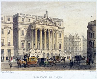 हवेली हाउस बाहरी, लंदन, 1854 द्वारा जूल्स लुई अर्नौट