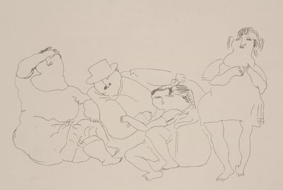 परिवार, c.1923-25 (लिथो) द्वारा जूल्स पास्किन