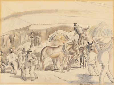 हार्वेस्टर्स, 1917 (कागज पर wc) द्वारा जूल्स पास्किन