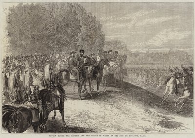 Bois de Boulogne, पेरिस में सम्राट और वेल्स के राजकुमार से पहले की समीक्षा करें द्वारा जूल्स पेल्कोक