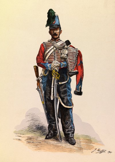 एक ब्रिगेडियर हसार्ड का पोर्ट्रेट जूल्स रूफेट द्वारा (1862-1931) लगभग 1845, निजी संग्रह द्वारा जूल्स रूफेट