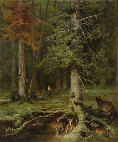 लिटिल रेड राइडिंग हूड, 1887 द्वारा Juli Julievich Klever
