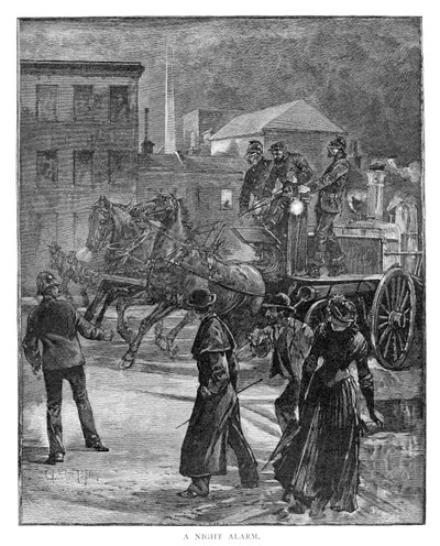 ए नाइट अलार्म, 1886। द्वारा जूलियन एश्टन