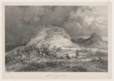 ह्यूएलगोएट, ब्रिटनी, 1845-1846 के पास चेटो डी'आर्टन्स के खंडहर। द्वारा जूलियन लुई जैकोटेटे