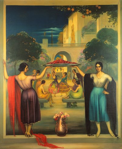 स्प्रिंग प्रिमावेरा, सी.1915 (पैनल पर तेल) द्वारा जूलियो रोमेरो डे टोरेस