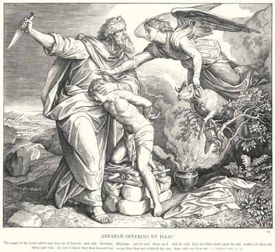इब्राहीम इसहाक की पेशकश (उत्कीर्णन) द्वारा जूलियस (बाद में) श्नोरर वॉन कैरोलसफील्ड
