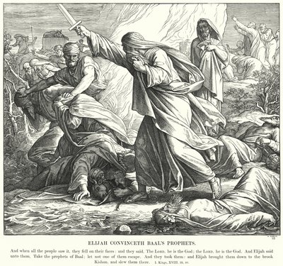 एलिय्याह कन्विंसथ बाल के भविष्यवक्ताओं (उत्कीर्णन) द्वारा जूलियस (बाद में) श्नोरर वॉन कैरोलसफील्ड