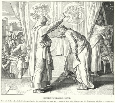 नाथन डेविड को रिप्रूव करना (उत्कीर्णन) द्वारा जूलियस (बाद में) श्नोरर वॉन कैरोलसफील्ड