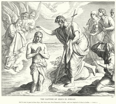 जॉर्डन में यीशु का बपतिस्मा (उत्कीर्णन) द्वारा जूलियस (बाद में) श्नोरर वॉन कैरोलसफील्ड