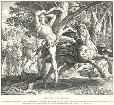 अबशालोम की मृत्यु (उत्कीर्णन) द्वारा जूलियस (बाद में) श्नोरर वॉन कैरोलसफील्ड