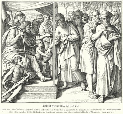 कनान का वितरण (उत्कीर्णन) द्वारा जूलियस (बाद में) श्नोरर वॉन कैरोलसफील्ड