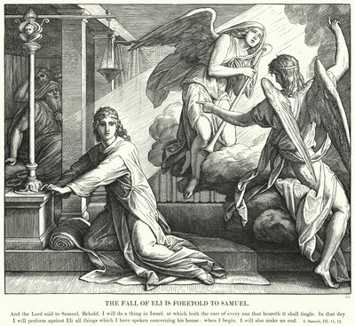 एली का पतन शमूएल (उत्कीर्णन) को पूर्वबताया गया है द्वारा जूलियस (बाद में) श्नोरर वॉन कैरोलसफील्ड