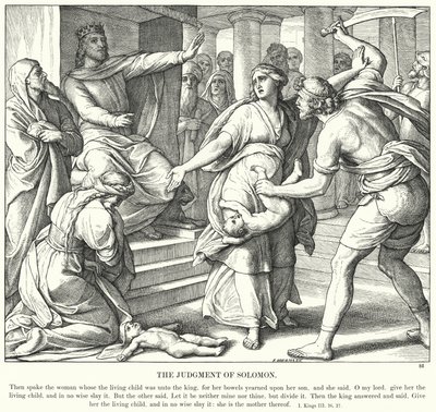 सुलैमान का न्याय (उत्कीर्णन) द्वारा जूलियस (बाद में) श्नोरर वॉन कैरोलसफील्ड