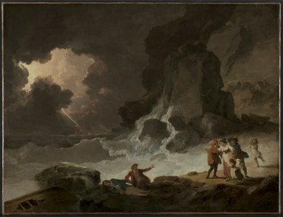 आइल ऑफ वाइट के पीछे एक तूफान, c.179। द्वारा जूलियस सीजर इबेट्सन