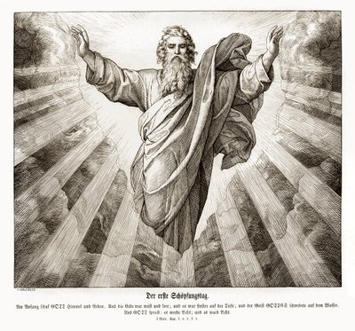 सृष्टि का पहला दिन, उत्पत्ति द्वारा Julius Schnorr von Carolsfeld
