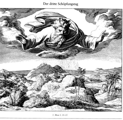 1852-1860 में बल्डनर में डाई बीबेल से निर्माण का तीसरा दिन द्वारा जूलियस श्नेरोर वॉन कैरोलसफेल्ड