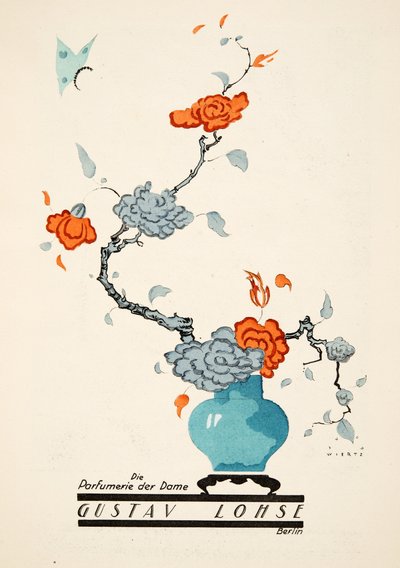 गुस्ताव लोहसे के लिए विज्ञापन, महिलाओं के लिए इत्र, स्टाइल, पब से। 1922 (पोचोइर प्रिंट) द्वारा जपप वयरटज