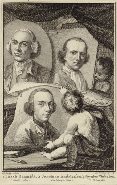 Izaak Schmidt, Jurriaen Andriessen और Reinier Vinkeles के चित्र द्वारा जुरियालन एंड्रीसेन