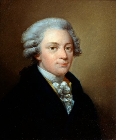 संगीतकार वोल्फगैंग अमाडेस मोजार्ट का चित्र, 1756-1791, c1783 द्वारा जोज़ेफ़ ग्रासी