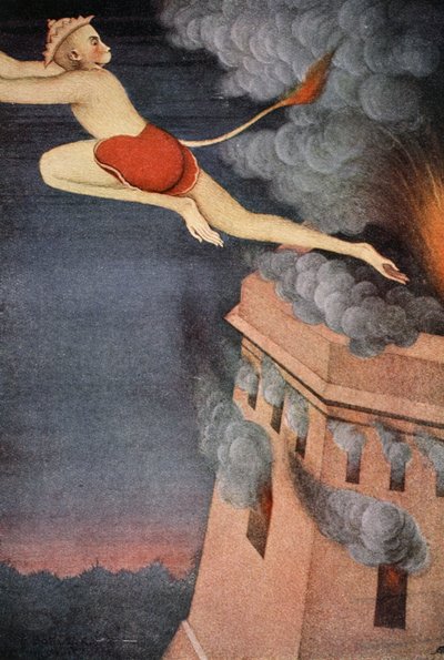 लंका दहन, 1913। द्वारा के वेंकटप्पा