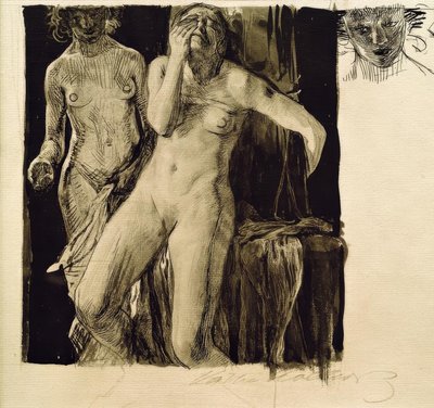 जीवन पर नग्न अध्ययन द्वारा Käthe Kollwitz