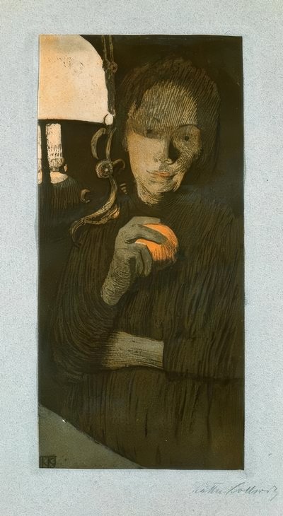 नारंगी के साथ महिला द्वारा Käthe Kollwitz