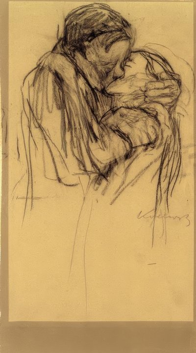 K.Kollwitz, चुंबन द्वारा Käthe Kollwitz