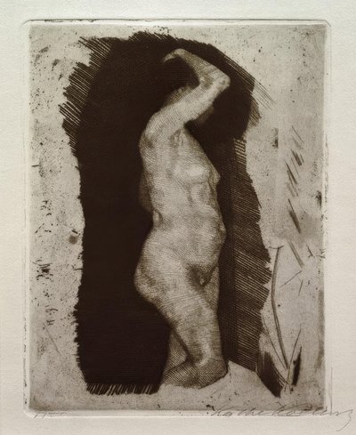 महिला नग्न खड़ी द्वारा Käthe Kollwitz