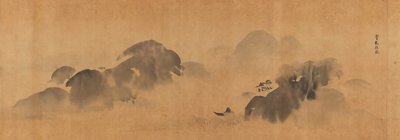 चित्रकारी के अध्ययन के लिए प्रसिद्ध विषय-वस्तु को द गार्डन ऑफ़ पेंटिंग गेन के नाम से जाना जाता है, 1670। द्वारा कानो तान्यो