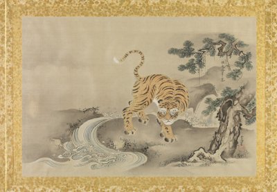 चीनी चित्रों की एल्बम, एल्बम का पत्ता, (स्याही और रेशम पर रंग) द्वारा कानो स्यूनेनोबू