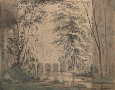 एक मठ के जलमग्न खंडहर, सीए। 1824. द्वारा कार्ल ब्लेचेन