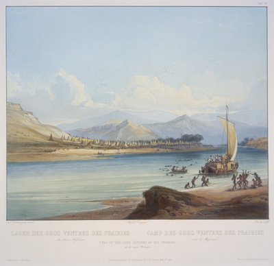 अपर मिसौरी पर प्रेयरीज़ के ग्रोस वेंट्रेस का शिविर द्वारा कार्ल बॉडर