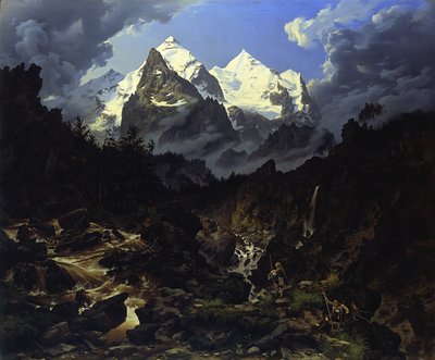 द वेटरहॉर्न, 1830। द्वारा कार्ल एडुआर्ड बर्मन