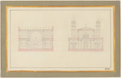 बर्लिन के लिए क्रॉसिंग का खंड और कैथेड्रल का पश्चिमी छोर द्वारा कार्ल फ्रेडरिक शिन्केल
