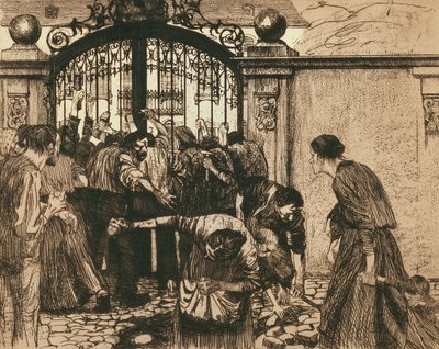 विद्रोह (एक पार्क के गेट्स द्वारा), 1897 द्वारा कैथ कोलविट्ज़