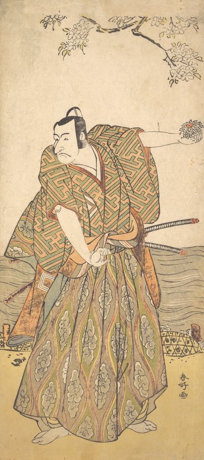 एक समुराई के रूप में पांचवां इचिकावा डंजुरो, सीए। 1780-85। द्वारा कटसुकावा शुनको