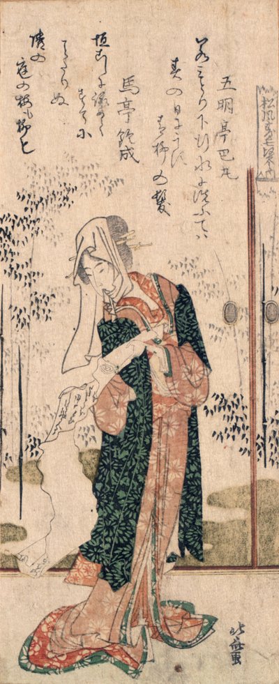 "सात संतों के लिए शोफ़ुदाई" श्रृंखला से एक हैंड्सक्रोम पढ़ने वाली लड़की की एक लड़की द्वारा कत्सुशिका होकुसाई