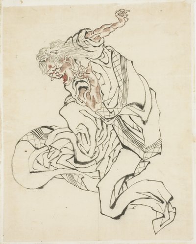 महिला ओनी (लोक कथा के लिए चित्रण), सीए। 1815-49 (कागज पर स्याही और रंग) द्वारा कत्सुशिका होकुसाई