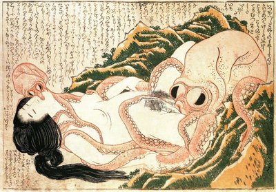 मछुआरों की पत्नी का सपना द्वारा Katsushika Hokusai