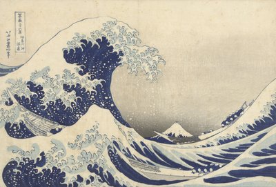 द ग्रेट वेव ऑफ कानागावा, c.1830 (वुडब्लॉक प्रिंट) द्वारा Katsushika Hokusai