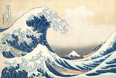द ग्रेट वेव ऑफ कनागावा, c.1830 (वुडब्लॉक प्रिंट) द्वारा Katsushika Hokusai