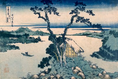 सुना झील (रंग वुडब्लॉक प्रिंट) द्वारा Katsushika Hokusai