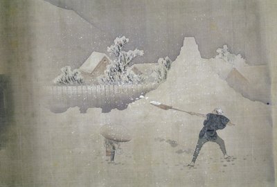 Mt.Fuji के बारह दृश्यों के चित्रित स्क्रॉल से Mt.Fuji का दृश्य द्वारा कत्सुशिका होकुसाई