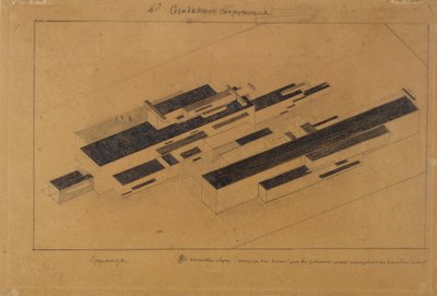आधुनिक इमारतें, 1923-1924 द्वारा काज़िमिर सेवेरिनोविच मालेविच