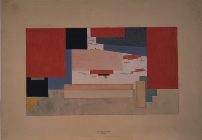Suprematism। एक थिएटर पर्दे के लिए स्केच द्वारा काज़िमिर सेवेरिनोविच मालेविच