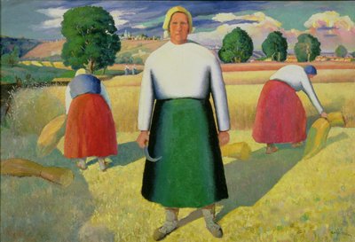 द हार्वेस्टर्स, 1909-10 द्वारा Kazimir Severinovich Malevich
