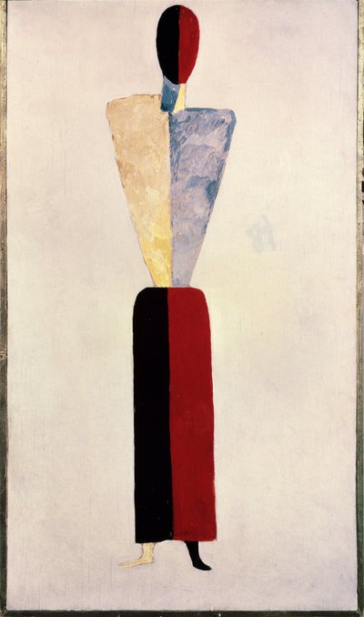 एक लड़की (सफेद पृष्ठभूमि पर आकृति) द्वारा Kazimir Severinovich Malevich