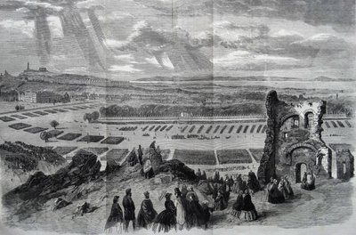1860 में राइफल वॉलंटियर्स की महामहिम द्वारा समीक्षा द्वारा कीली गर्दन की लहर