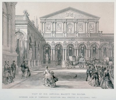 तुर्की के सुल्तान अब्द-उल-अज़ीज़ का गिल्डहॉल, लंदन शहर, 1867 का दौरा। द्वारा केल ब्रदर्स